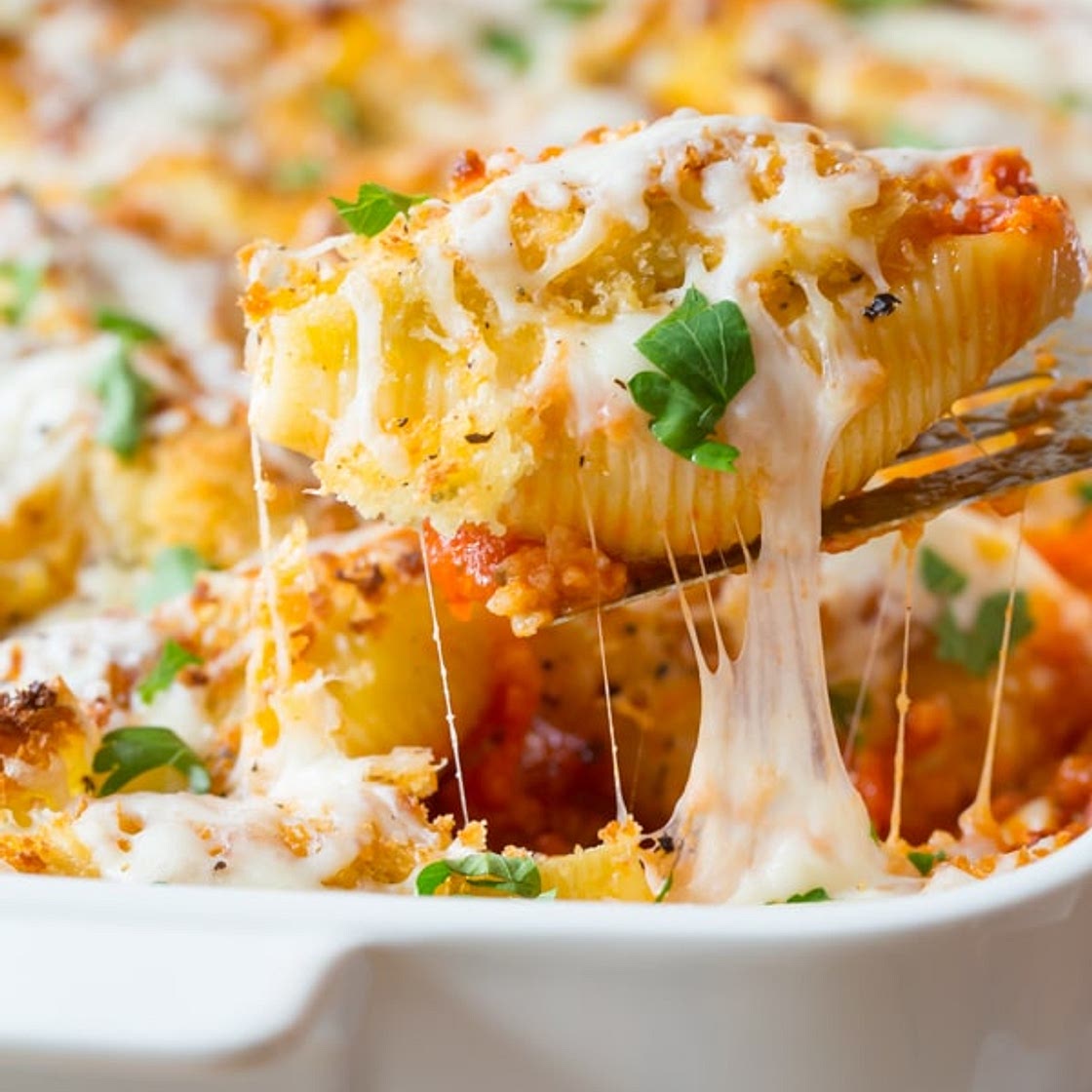 Chicken Parmesan Stuffed Shells
