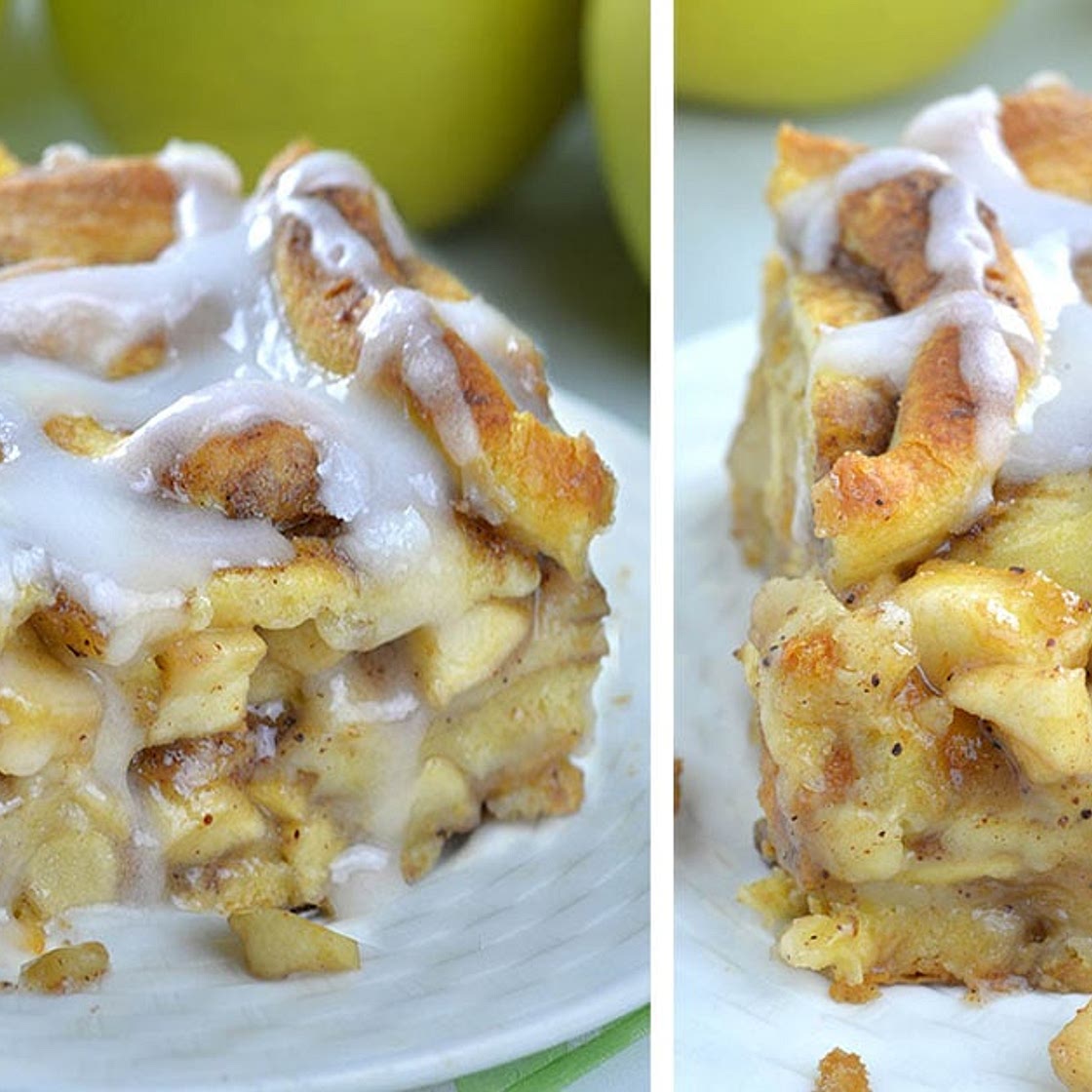 Caramel Apple Cinnamon Roll Lasagna