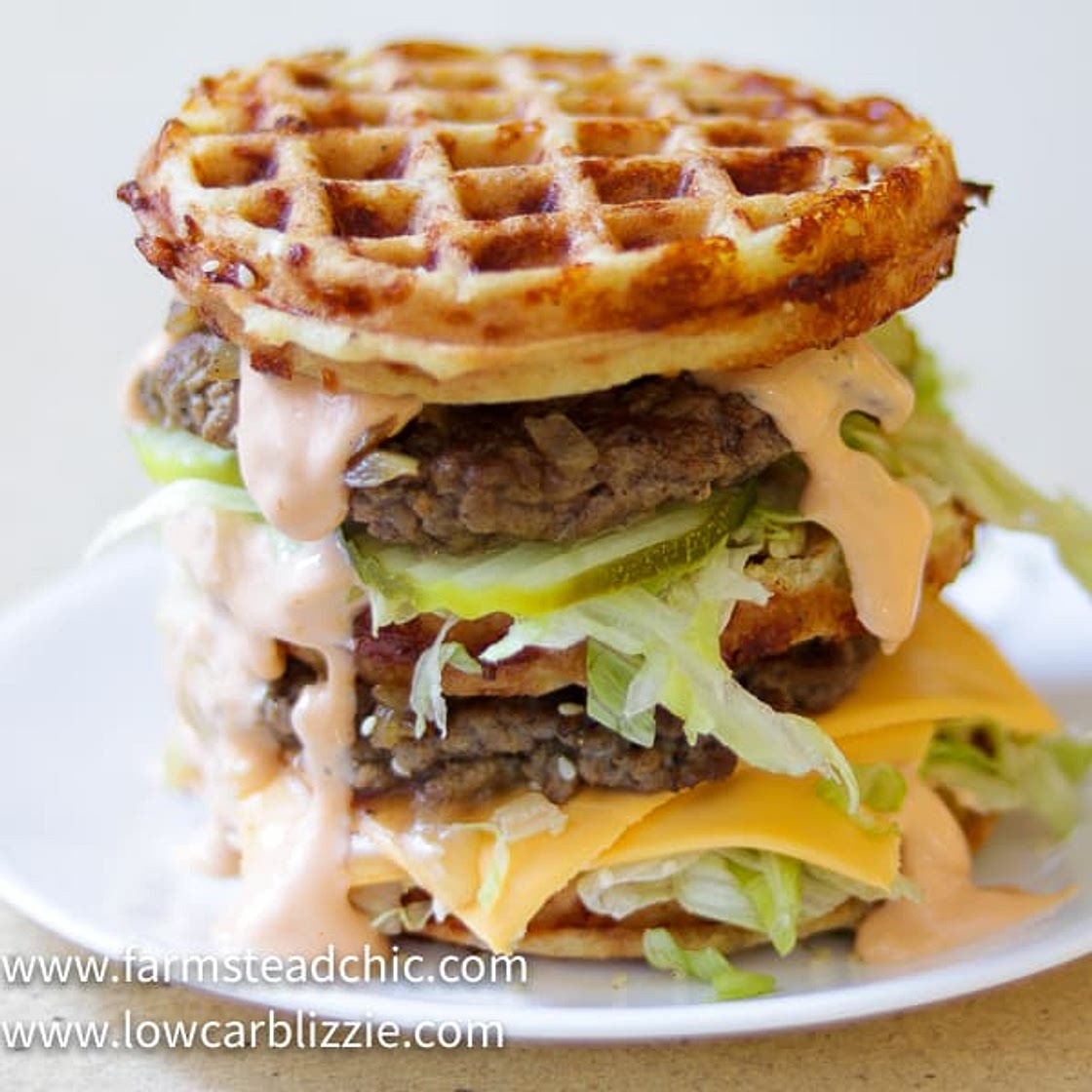 Keto Big Mac - Big Mac Chaffle