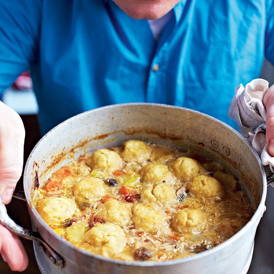 Humble chicken stew & dumplings