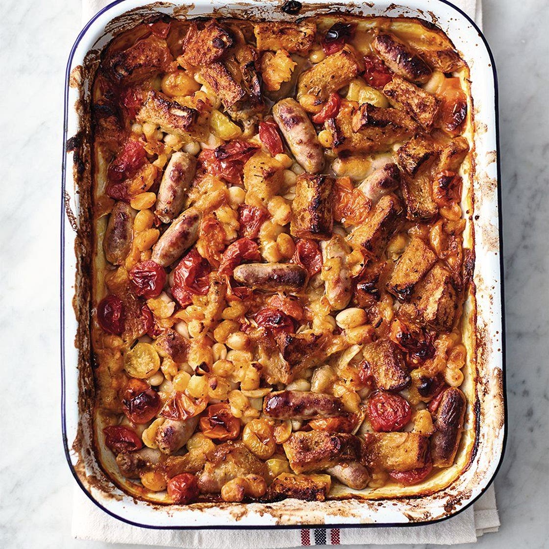 Comforting sausage bake