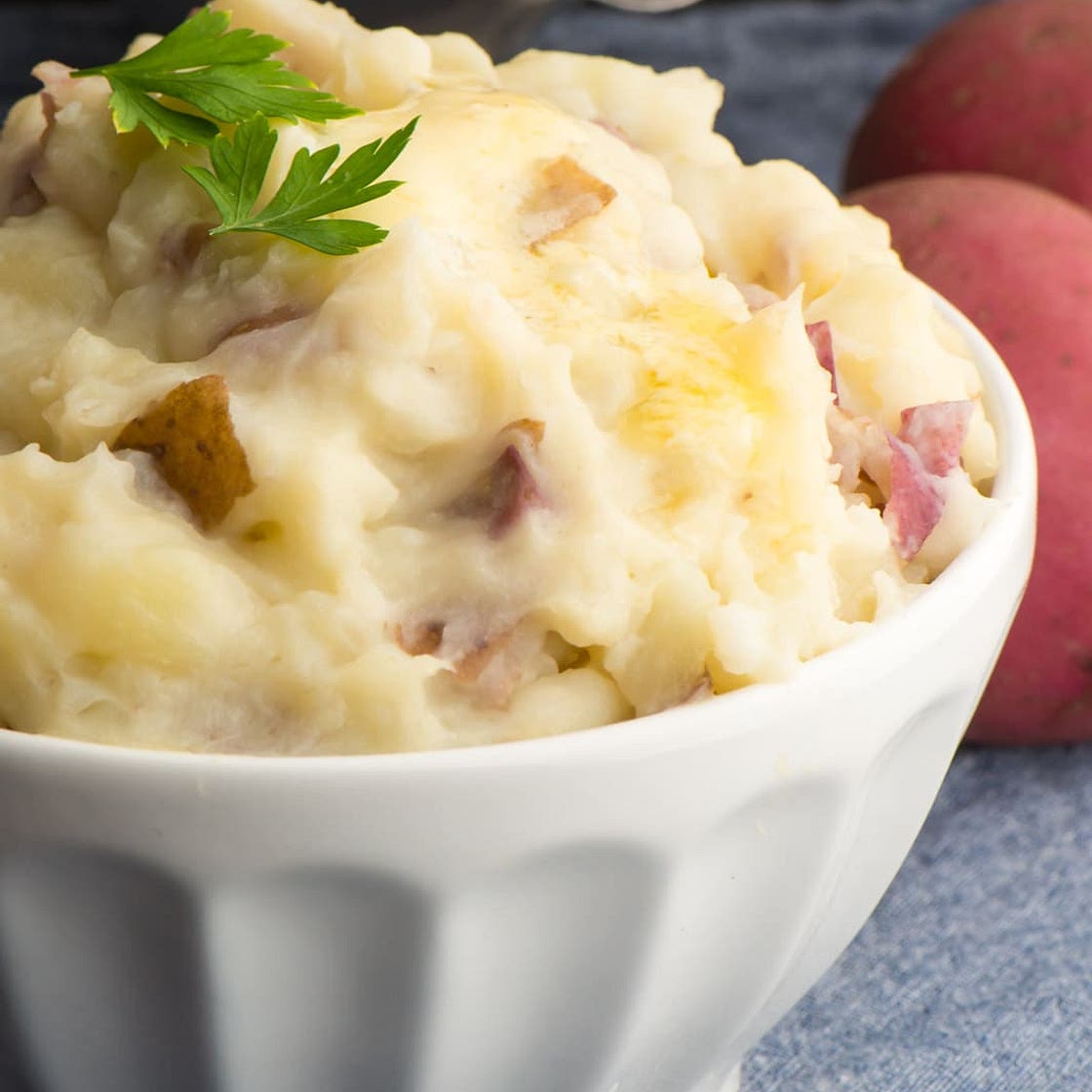 Vegan Chunky Garlic Mashed Potatoes