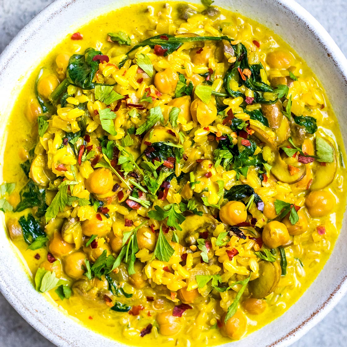 Creamy Coconut and Chickpea Bowl