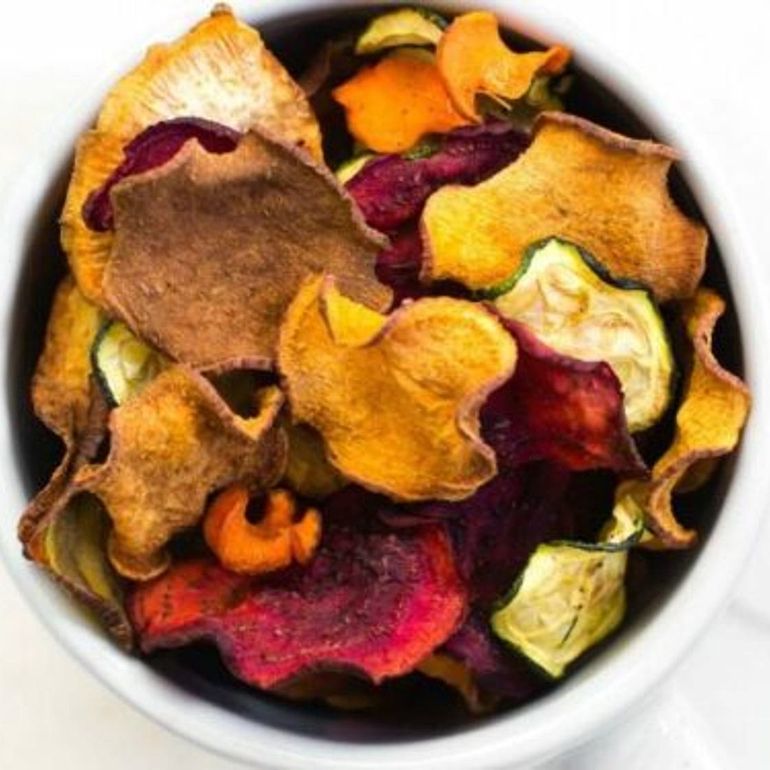 Oil Free Baked Veggie Chips
