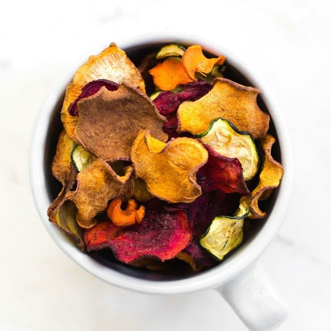 Oil Free Baked Veggie Chips