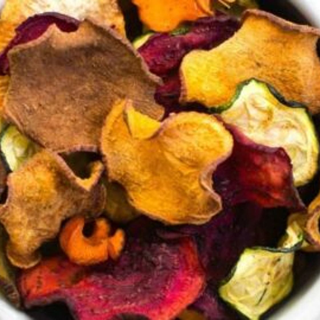 Oil Free Baked Veggie Chips
