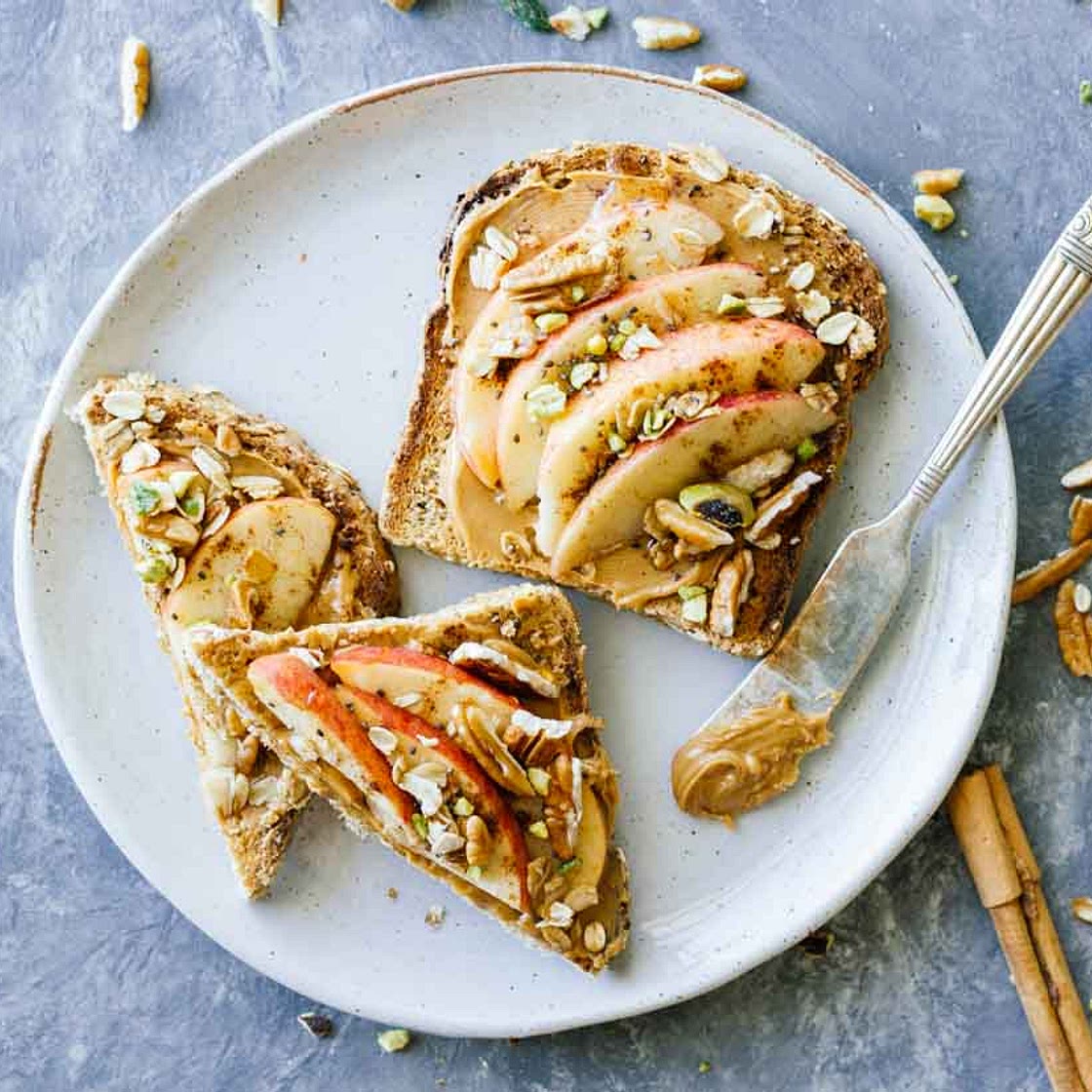 Apple Cinnamon Peanut Butter Breakfast Toast