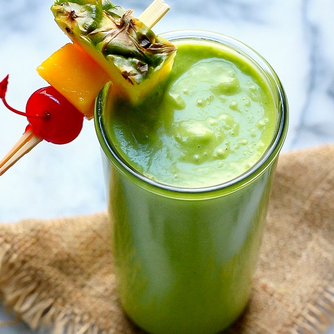 An Actually Delicious Tropical Green Smoothie