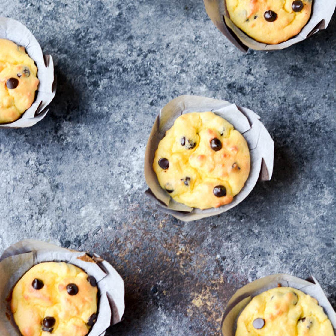 Sugar-Free Chocolate Chip Muffins (Low Carb, Nut Free)
