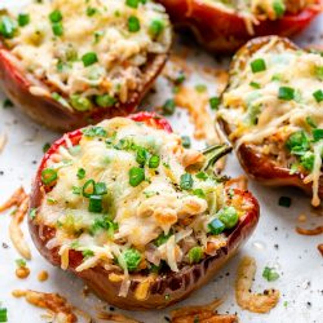 Creamy Tuna Stuffed Bell Peppers