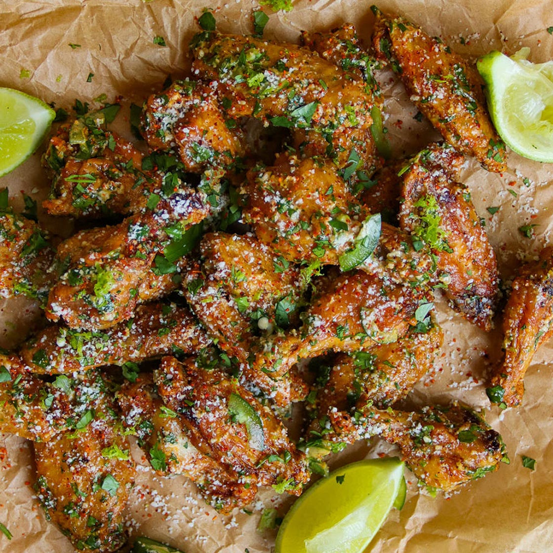 Elote-Style Chicken Wings
