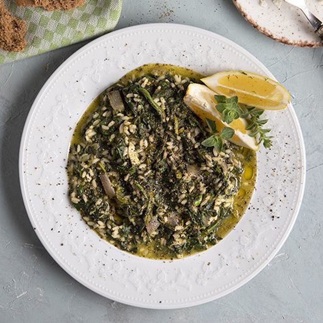 Greek spinach and rice – Spanakorizo