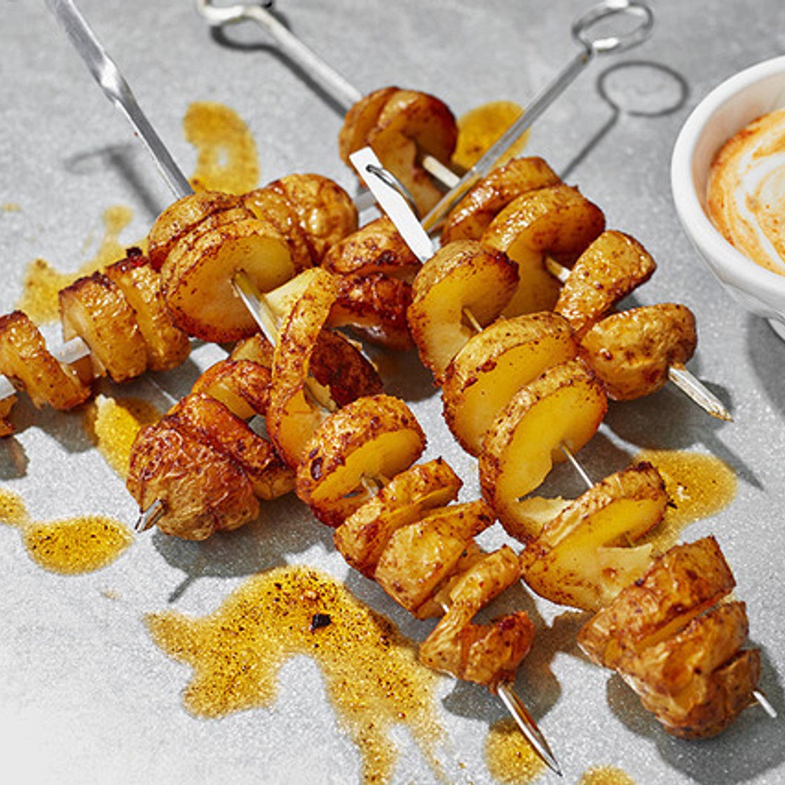 Spiral roast potatoes