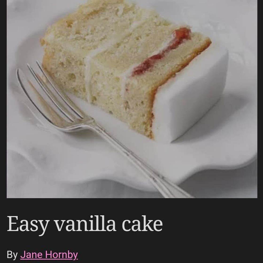 Vanilla cake
