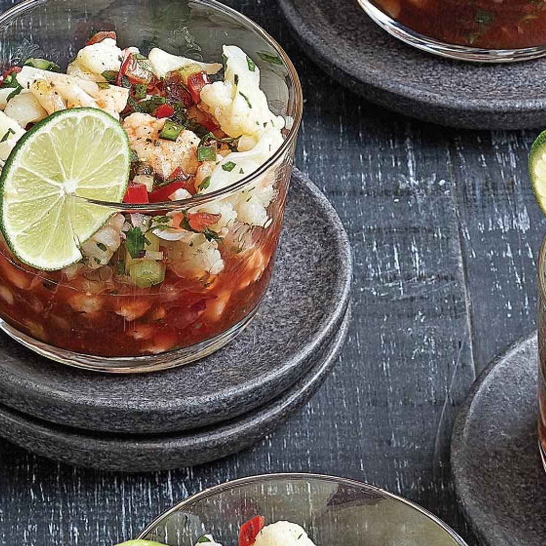 Ceviche vegetariano de coliflor