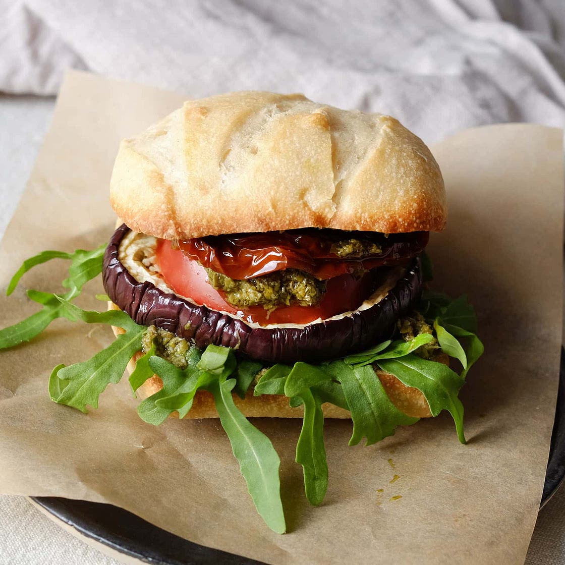 Veganer Pesto Burger