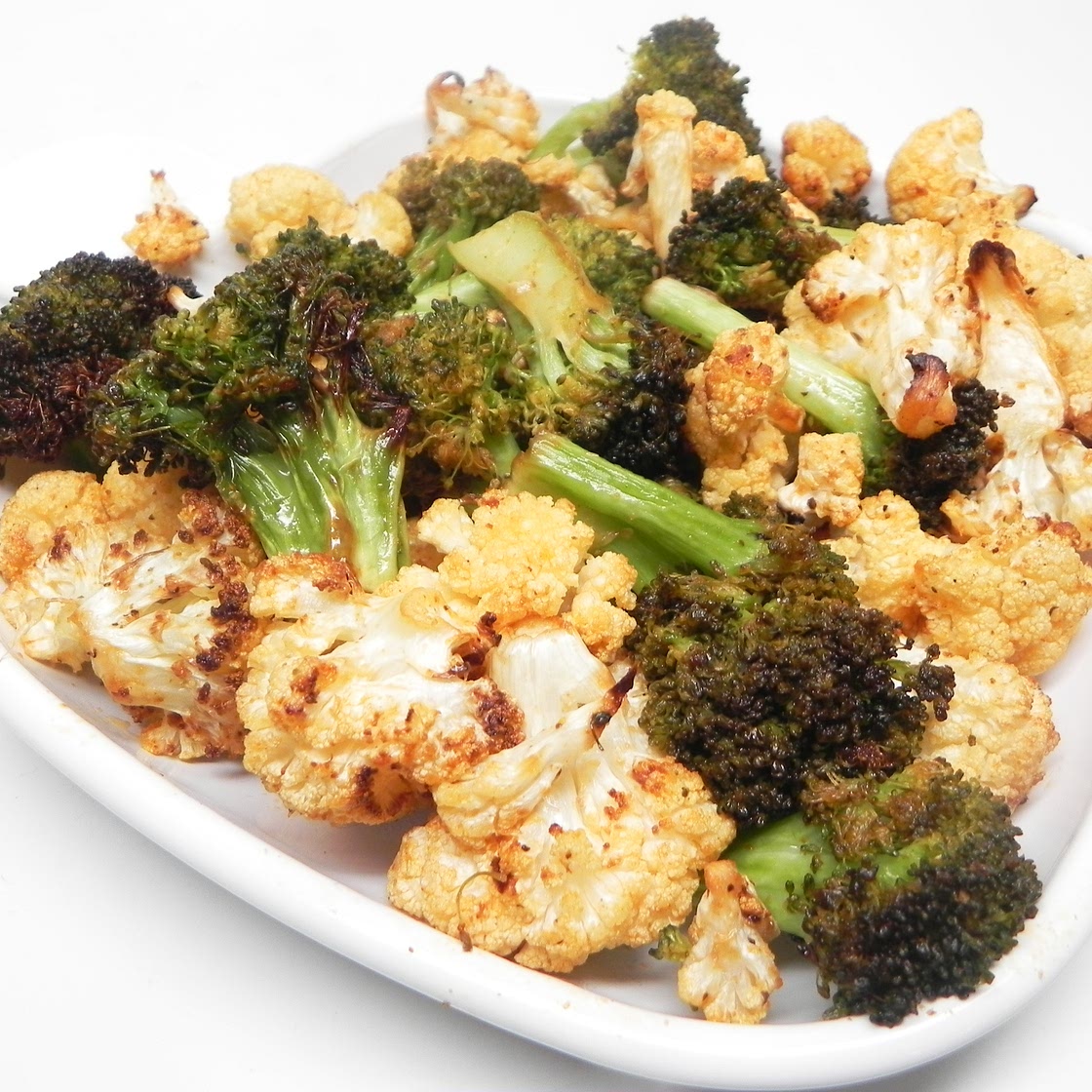 Air Fryer Roasted Broccoli and Cauliflower