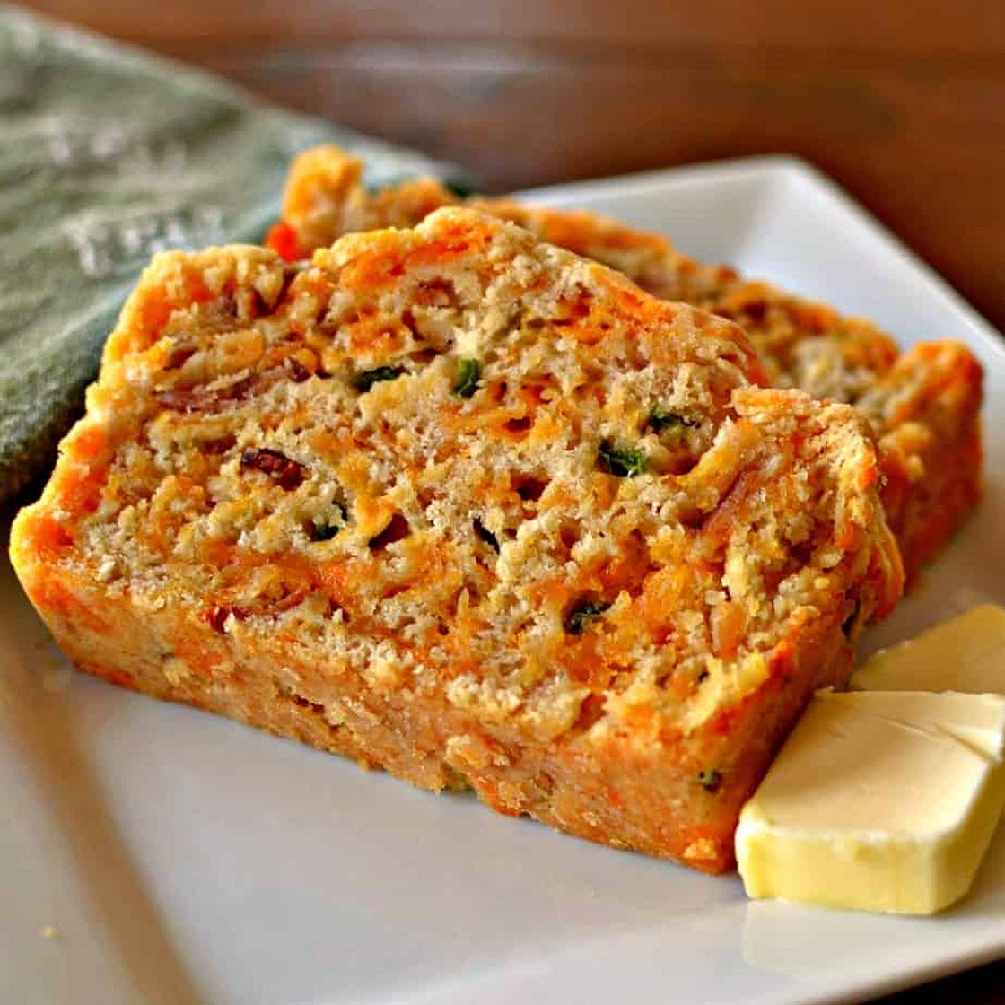 Beer Bread with Bacon Jalapeno and Cheddar