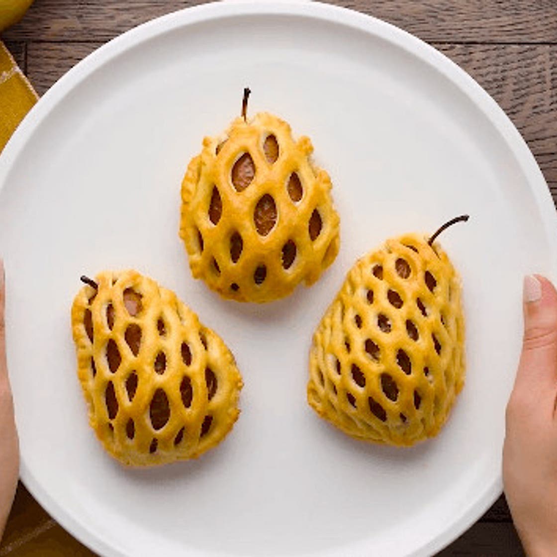 Pear & Brie Lattice Pastries