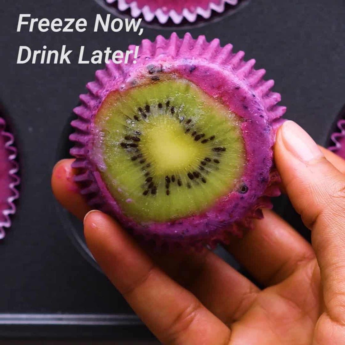 Frozen Fruit Smoothie Breakfast Cups