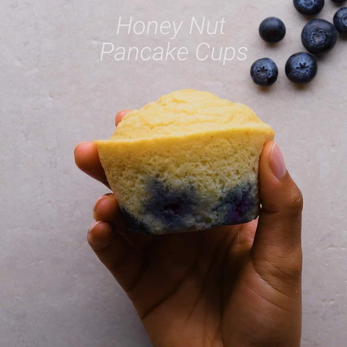 Almond Butter Honey Stuffed Blueberry Muffins