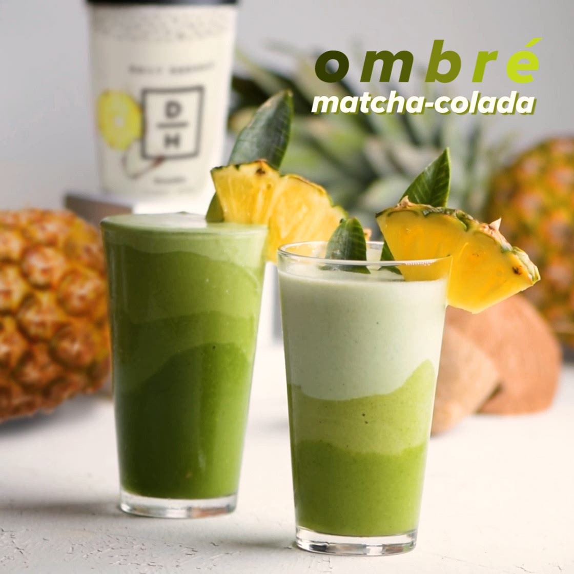 Ombré Matcha-Colada