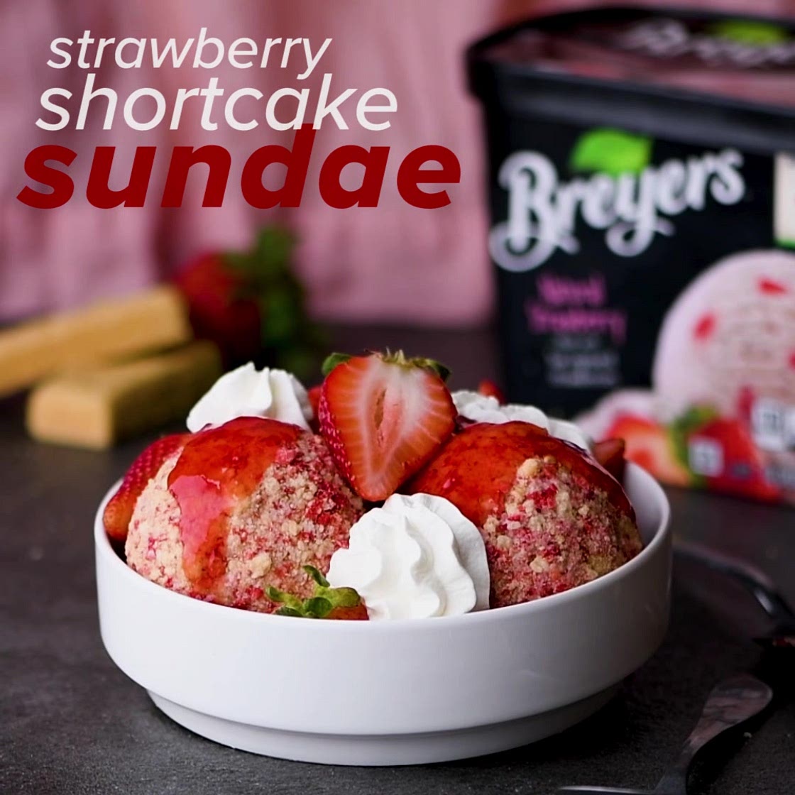 Strawberry Shortcake Sundae