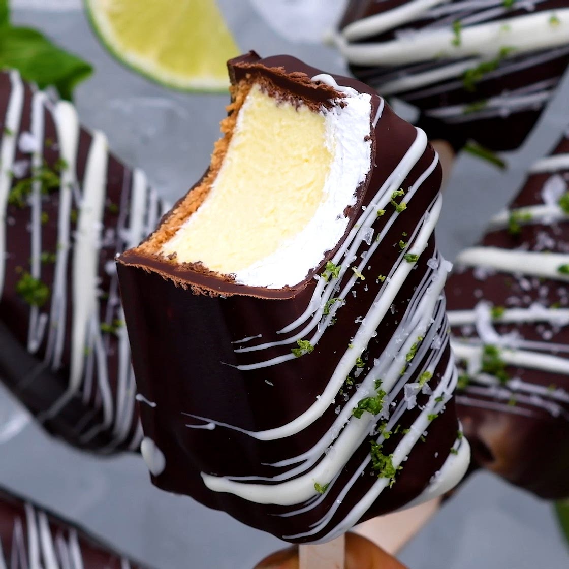 Chocolate-Covered Key Lime Pie Pops