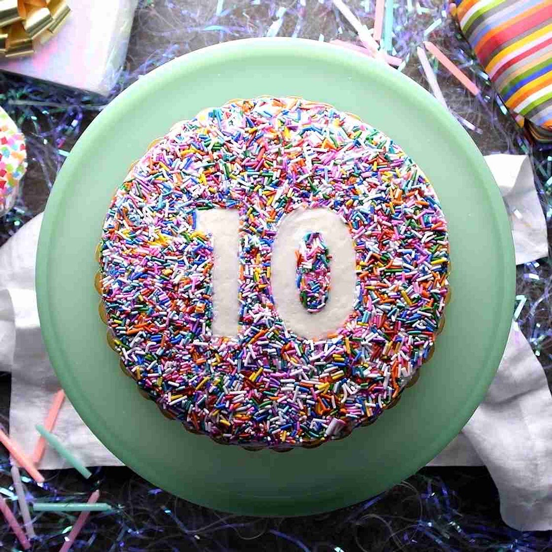 Rainbow Sprinkles Cake Decoration