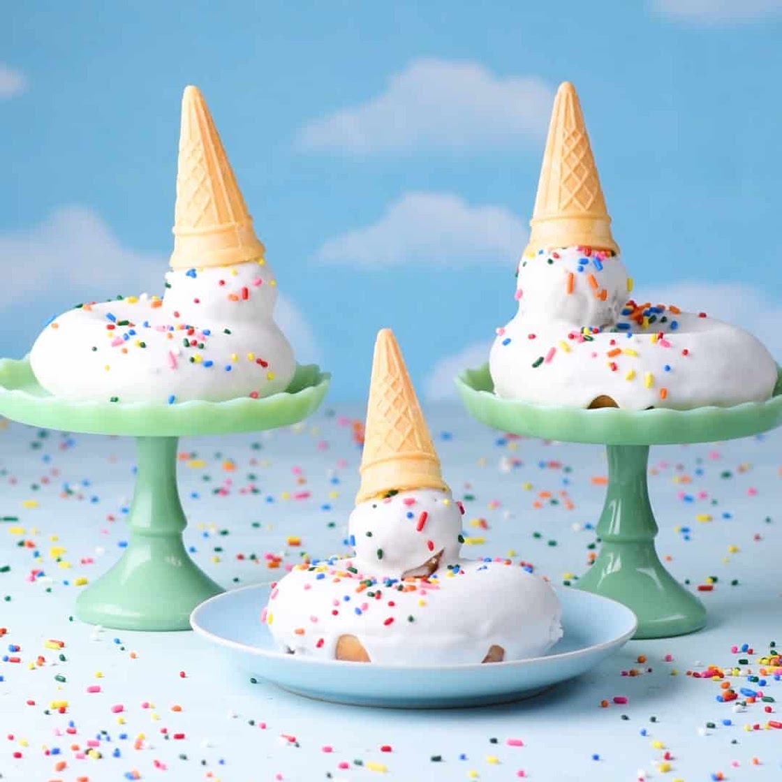 Melted Ice Cream Donuts