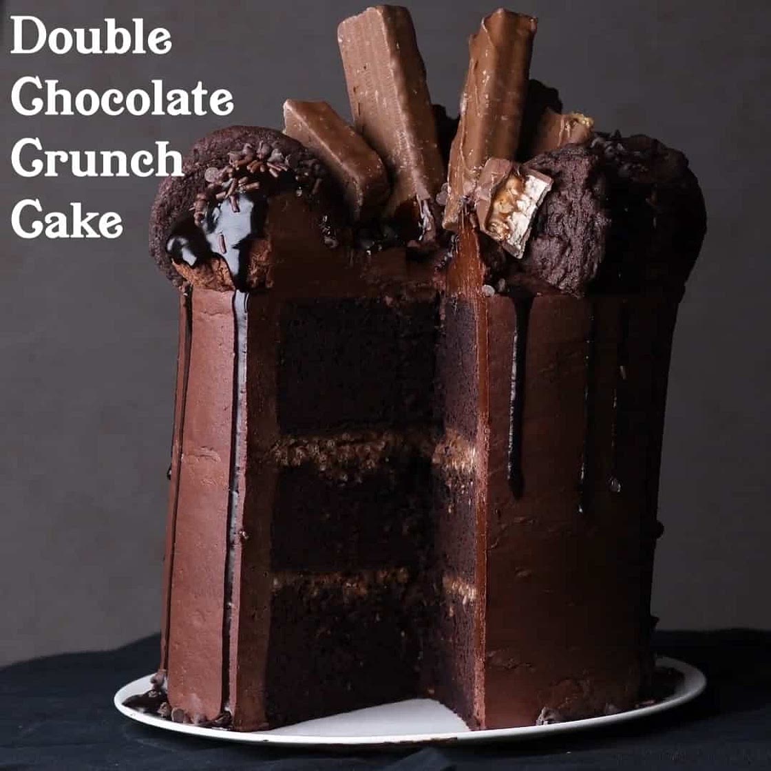 Double Chocolate Crunch Cake