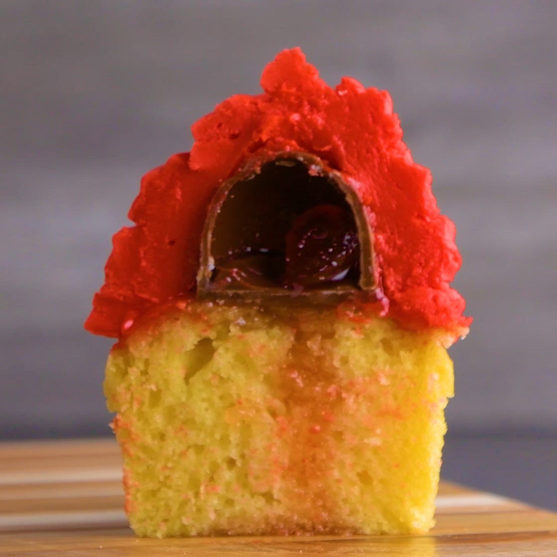 Cherry Bomb Cupcakes | So Yummy