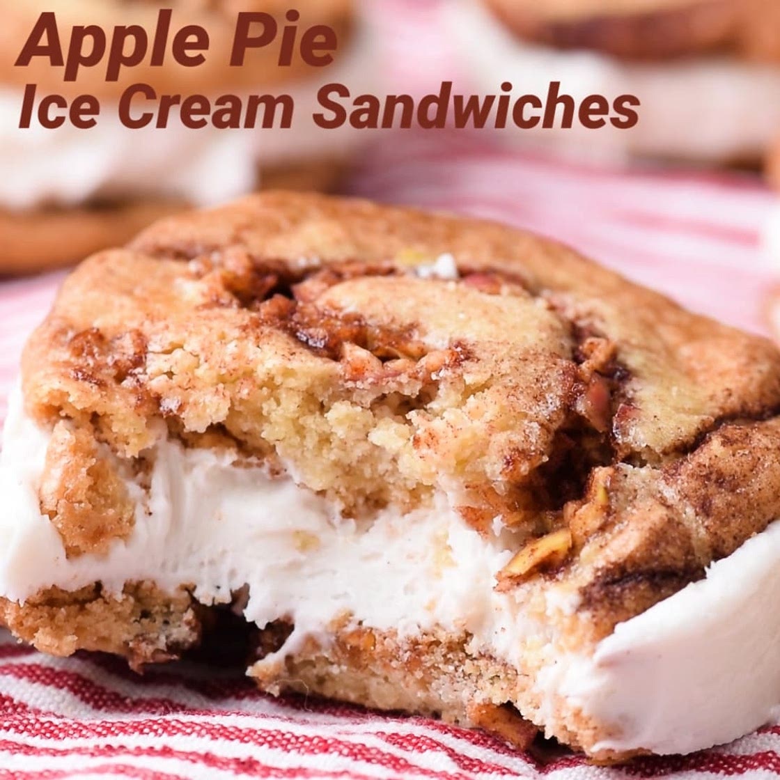Apple Pie Ice Cream Sandwich Cookies