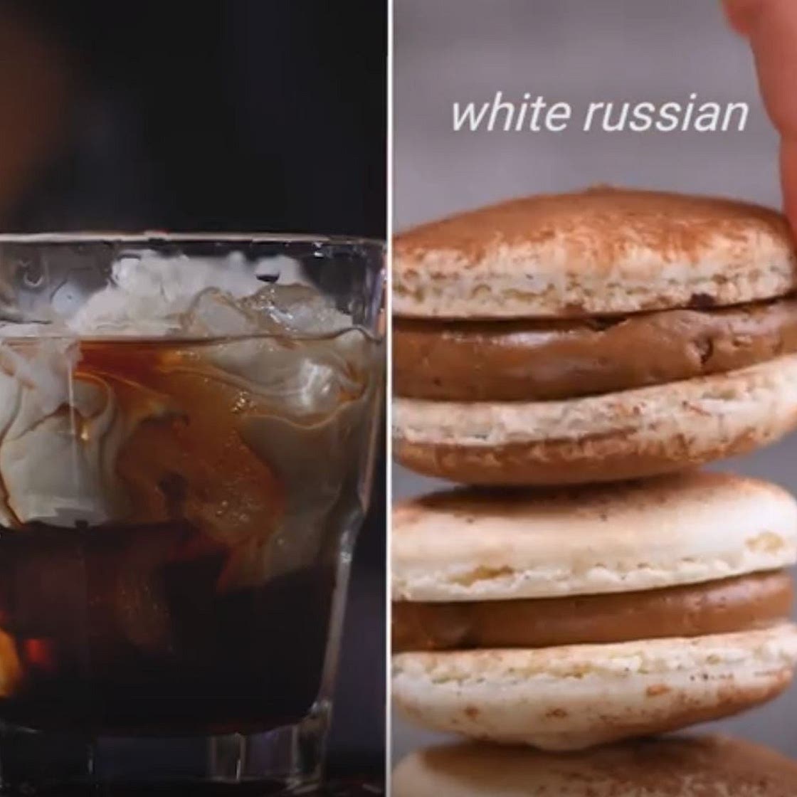 White Russian Macaron
