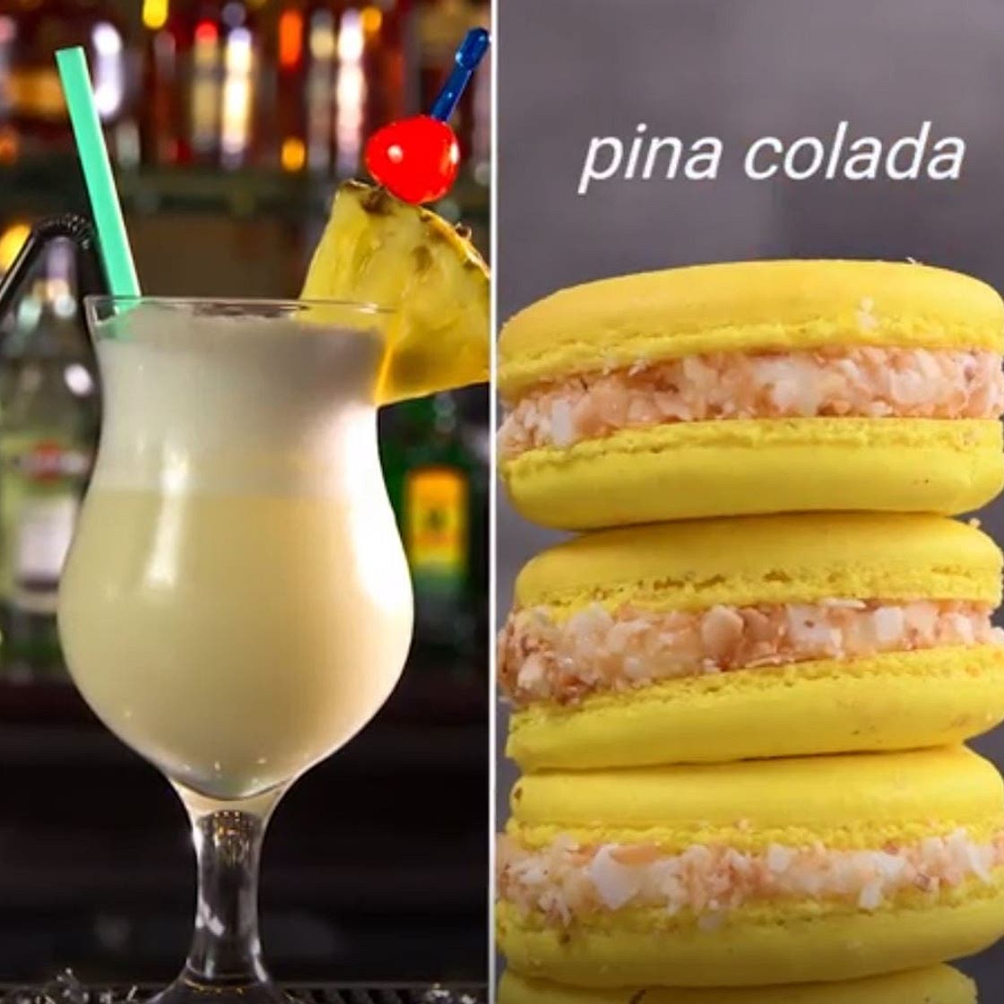 Piña Colada Macaron