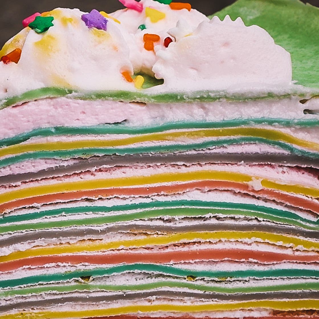Rainbow Crêpe Cake