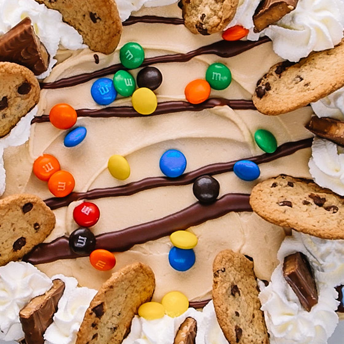 No Bake Monster Cookie Ice Box Cake