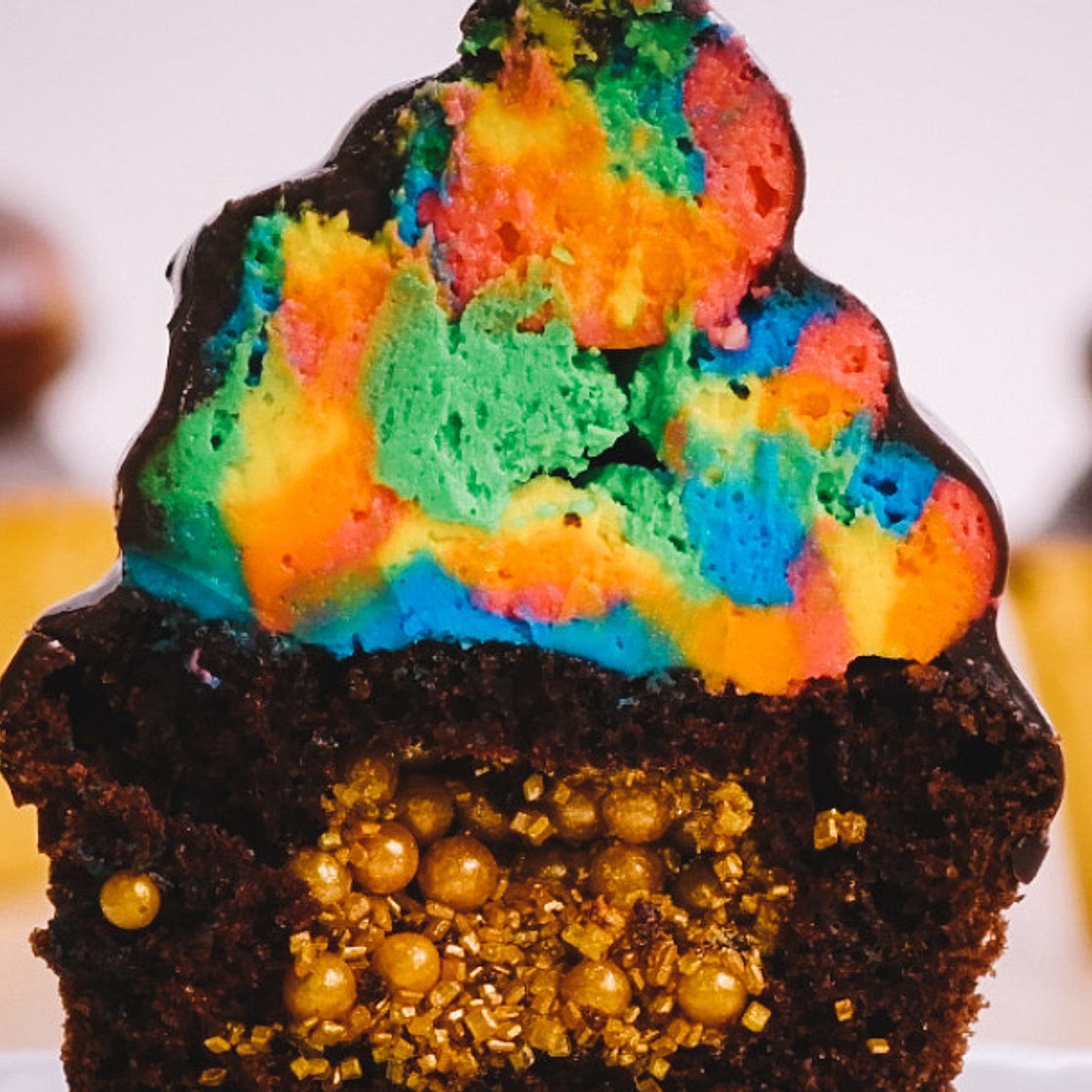 Pot of Gold High Hat Cupcakes