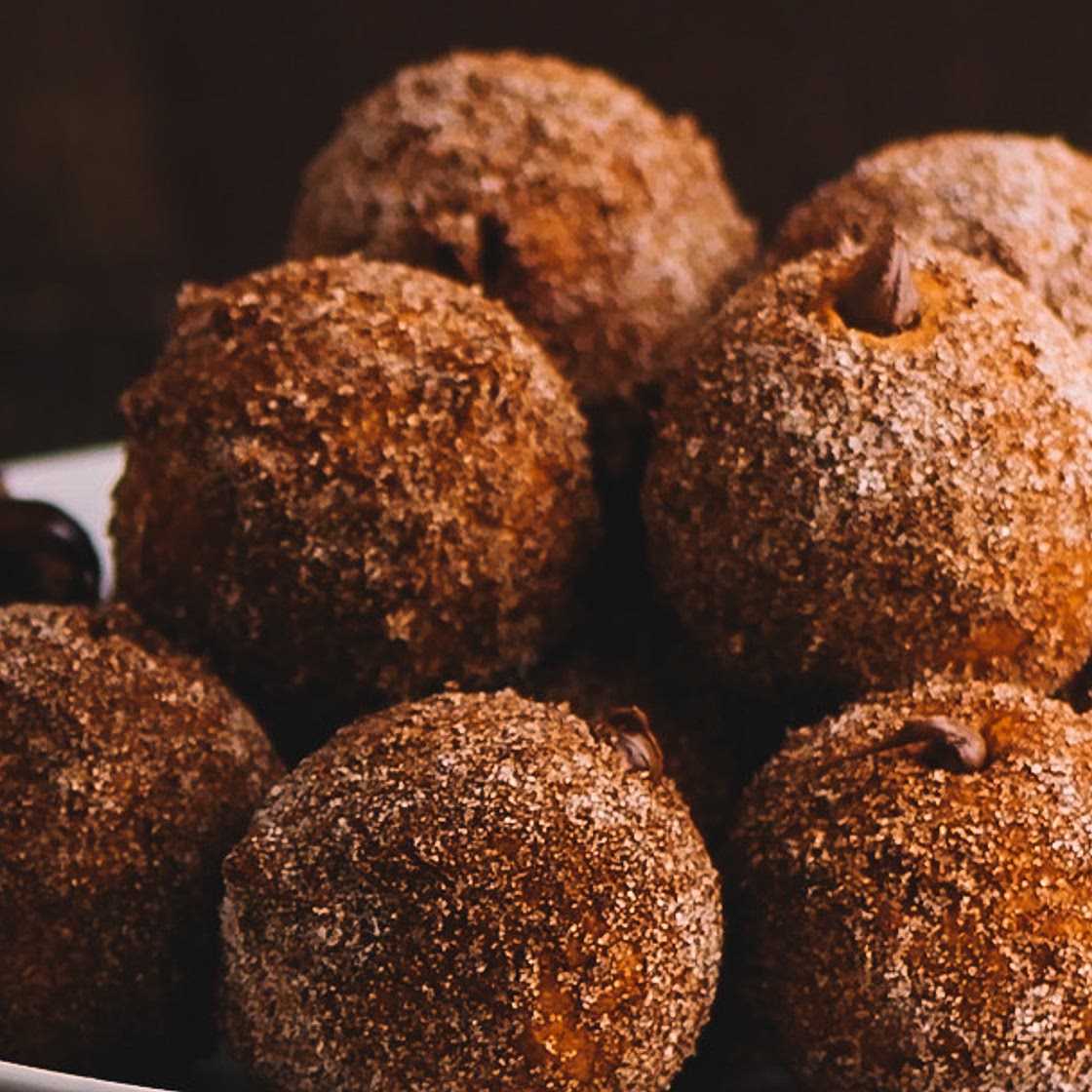 Nutella-Stuffed Churro Donut Holes