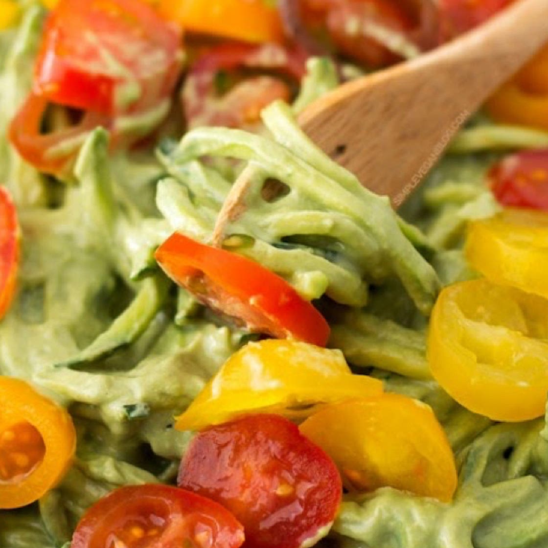 "Zoodles" with Avocado Sauce - Dr Sebi's Cell Food