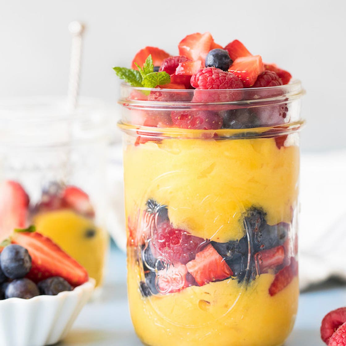 Mango Smoothie Berry Parfait