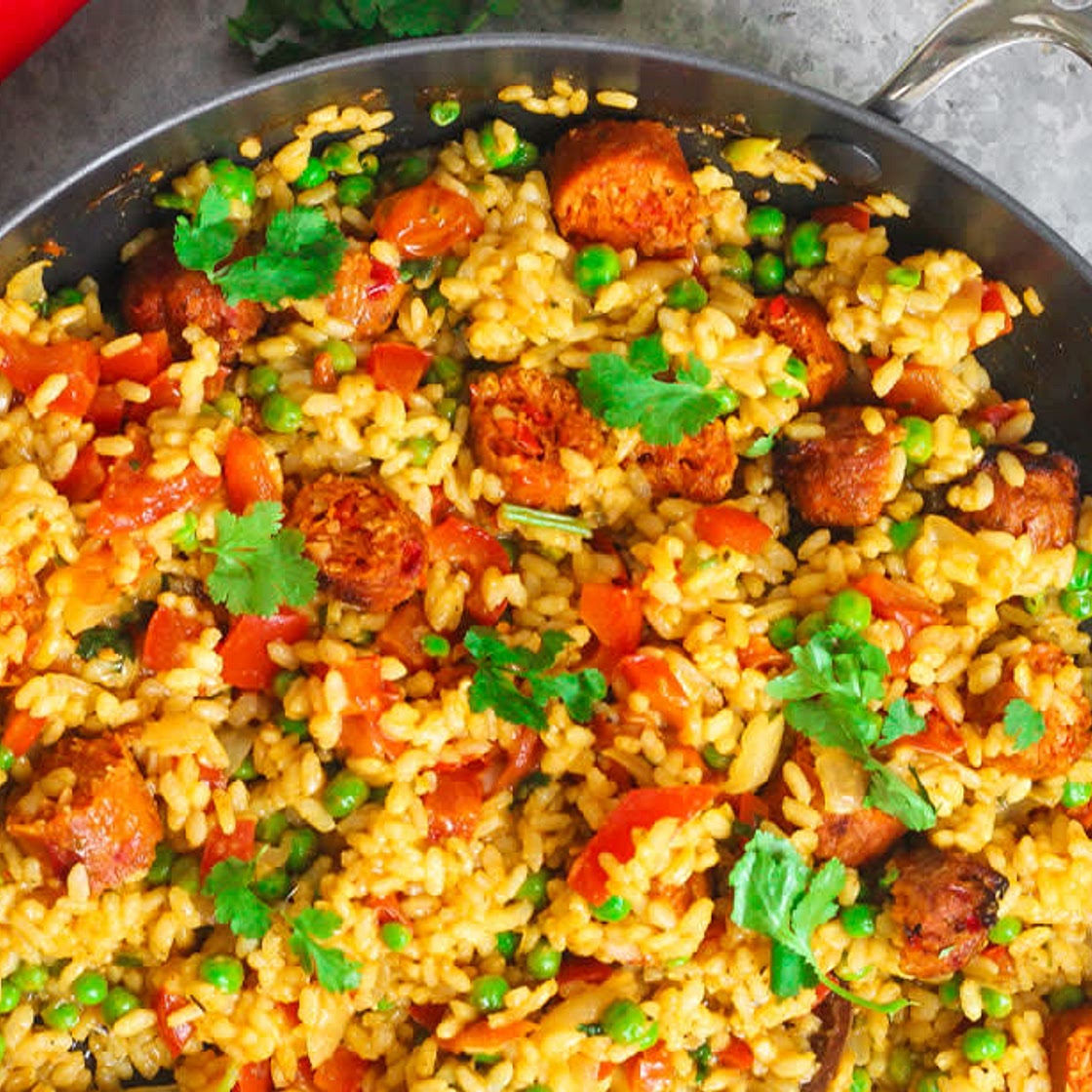 Linda McCartney Foods - Vegan Chorizo & Red Pepper Sausage Paella