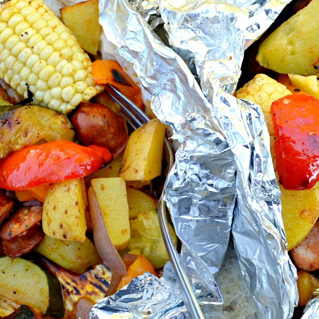 Sausage & Veggies Foil Packets