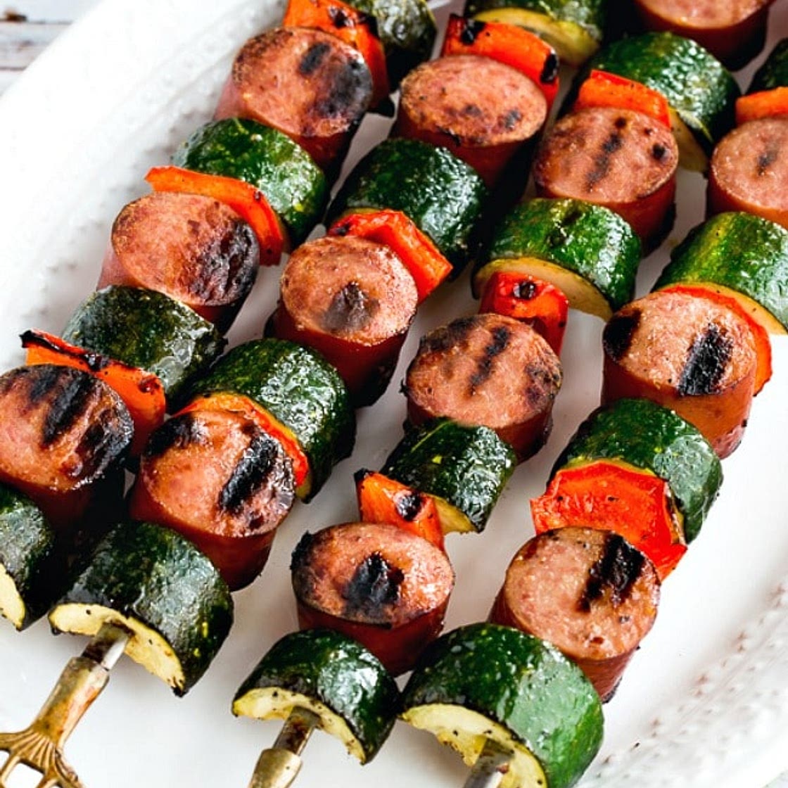 Easy Kabobs with Zucchini and Sausage