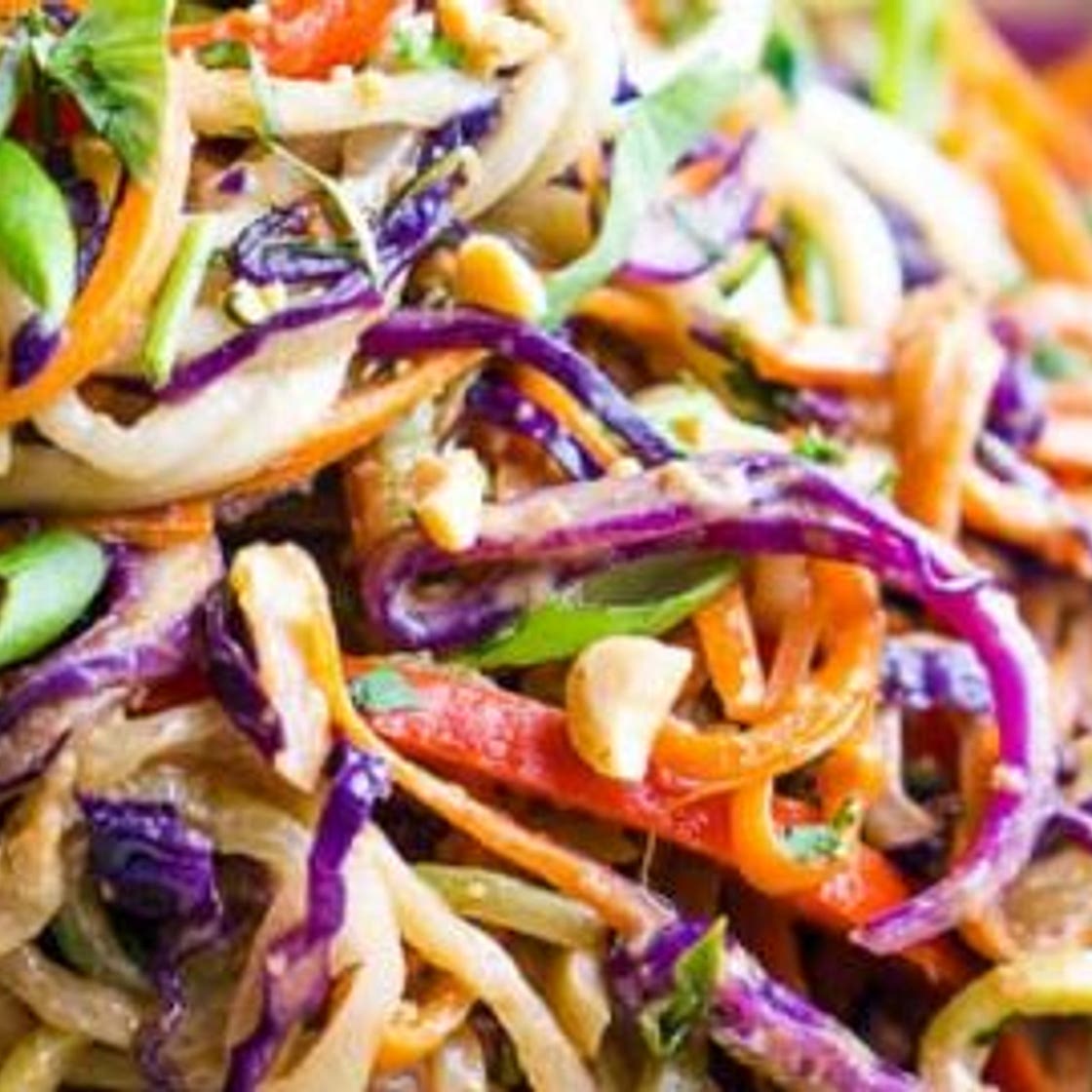Thai Peanut Zucchini Noodles [Zoodle Recipe]