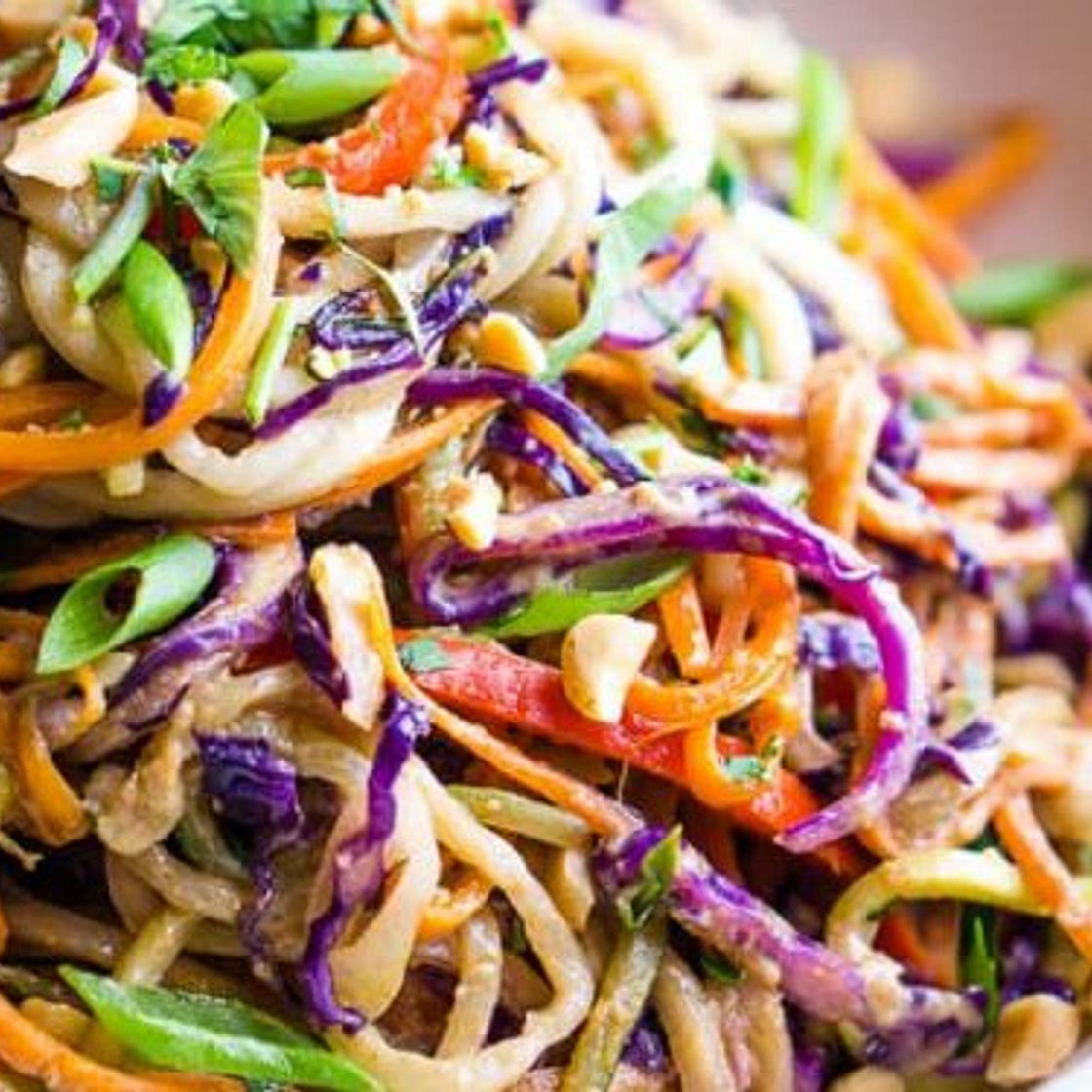 Thai Peanut Zucchini Noodles [Zoodle Recipe]