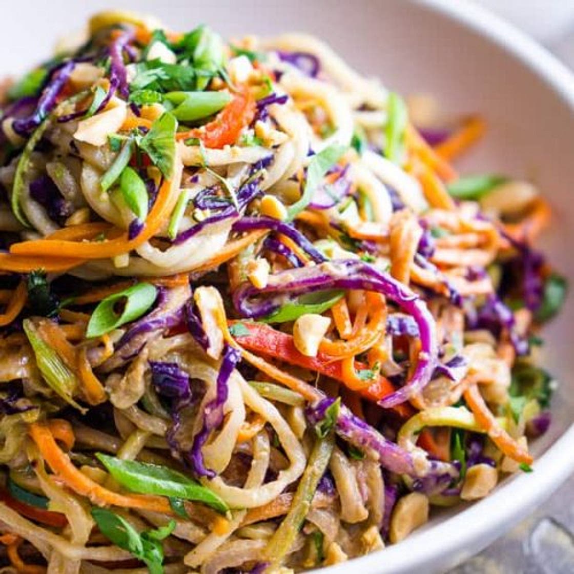 Thai Peanut Zucchini Noodles [Zoodle Recipe]