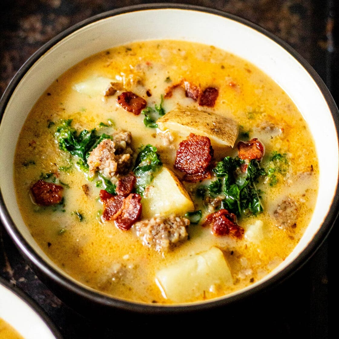 Whole30 Zuppa Toscana Soup (Dairy-Free, Paleo, + Low Carb Option)