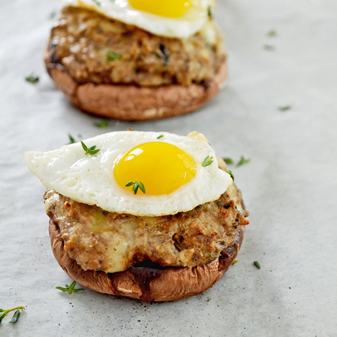 Portobello Farcis aux Champignons et Fromage