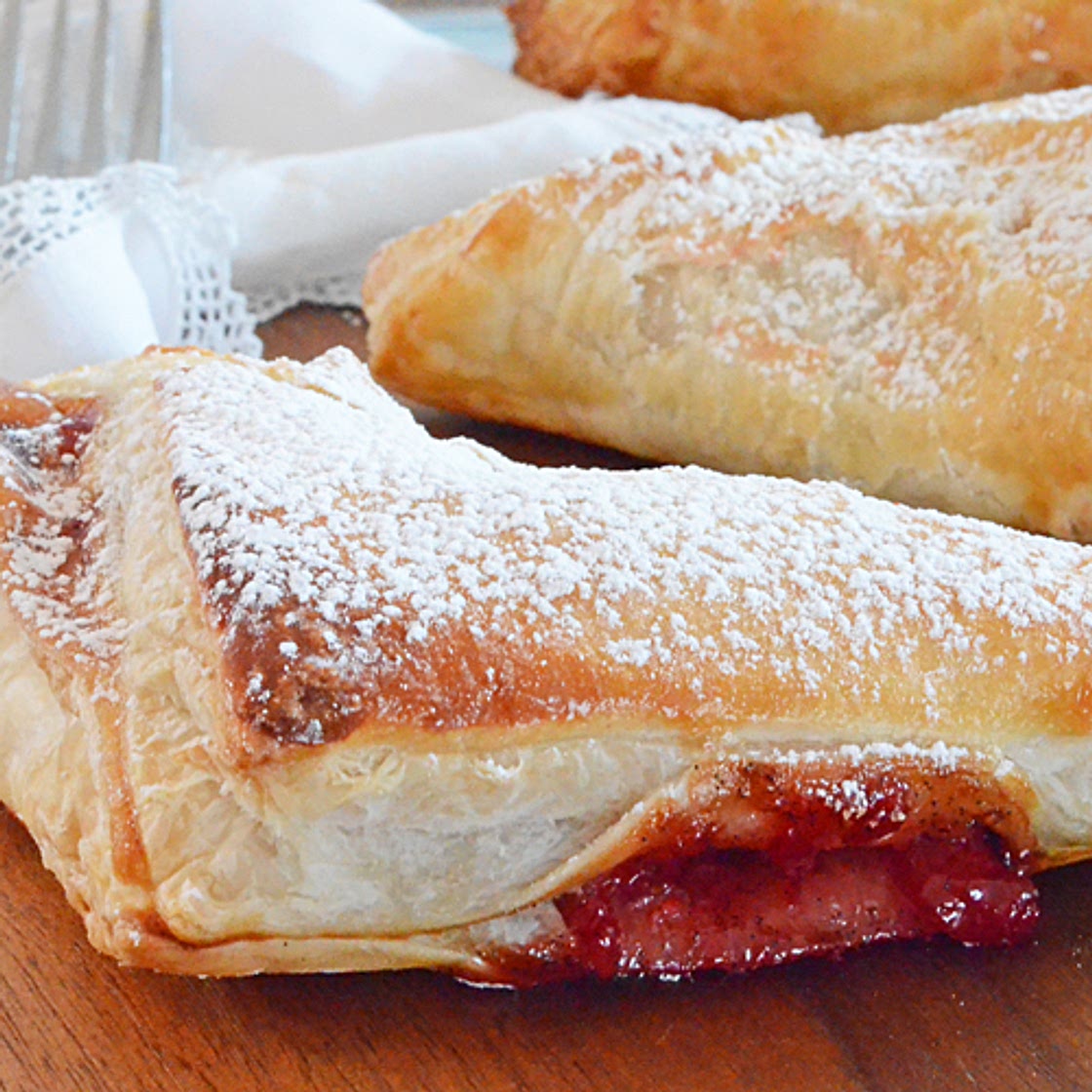 Chaussons aux Fraises, Vanille et Fromage à la crème